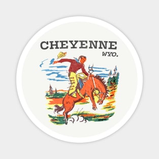 Vintage 70s Style Cheyenne, Wyoming Magnet